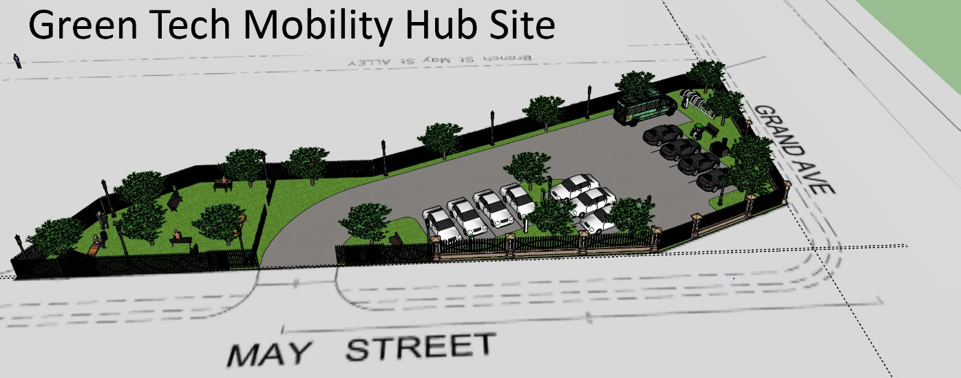 3D model of Green Tech Mobility Hub Site